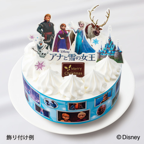 子どもたちにも大人気！アプリや店頭で予約できるコラボケーキ
クリスマス キャラクターケーキ４号 〈アナと雪の女王〉